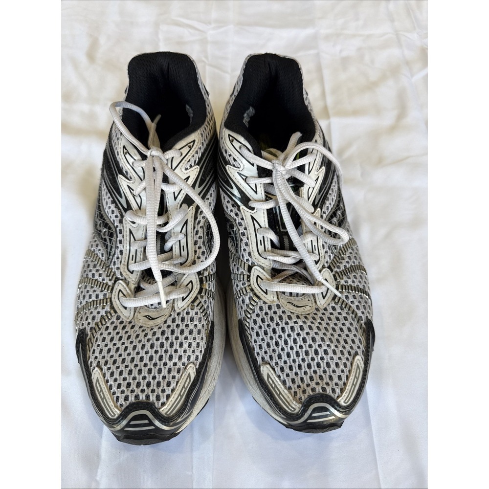 Saucony Ride 3 Men's Running Shoes Size US 10.5  White Black Silver Sneakers